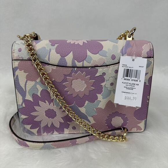 Coach Klare Crossbody Bag With Floral Print In Leather/Ivory Multi CBM06 NWT - Picture 4 of 9